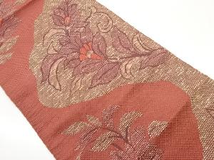 本場筑前博多花唐草模様織出し名古屋帯